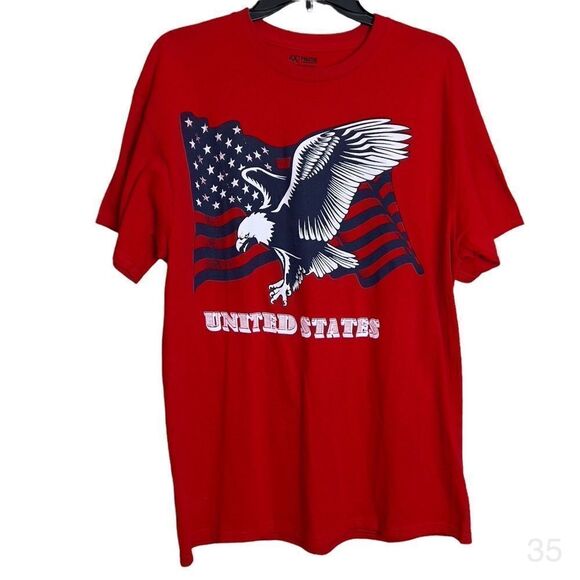 Extreme concepts mens medium american eagle unite states patriot red tee shirt - Picture 1 of 7